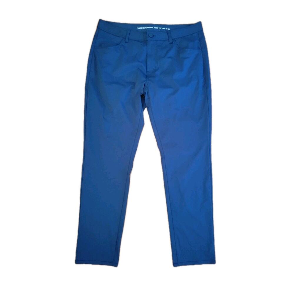 Rhone Commuter 5pocket Mens 38x32 Navy Blue Slim Straight Performance Chino